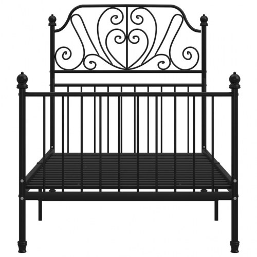 Sengestel 100×200 cm i metal - sort