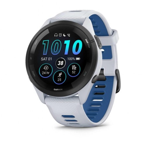 Garmin Forerunner 265 - 46 mm AMOLED løbeur med GPS, Wi‑Fi - sort/hvid