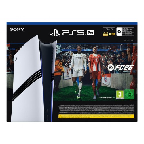 Sony PlayStation 5 Pro bundle – 2 TB + EA Sports FC 26 (sort/hvid)