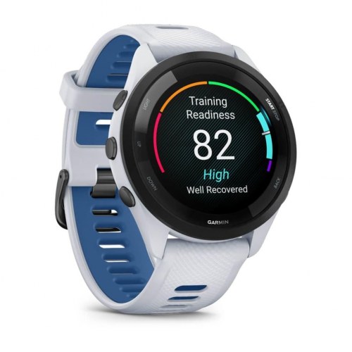 Garmin Forerunner 265 - 46 mm AMOLED løbeur med GPS, Wi‑Fi - sort/hvid