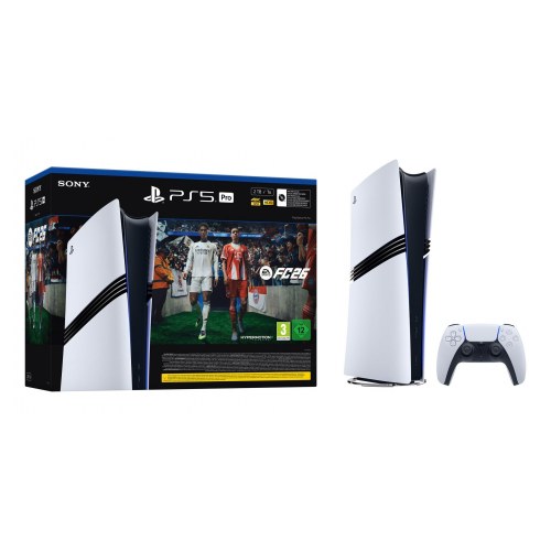 Sony PlayStation 5 Pro bundle – 2 TB + EA Sports FC 26 (sort/hvid)