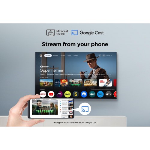 TCL V6C 50" 4K Ultra HD Smart TV (50V6C) – Google TV, Dolby Vision/Atmos, 60 Hz