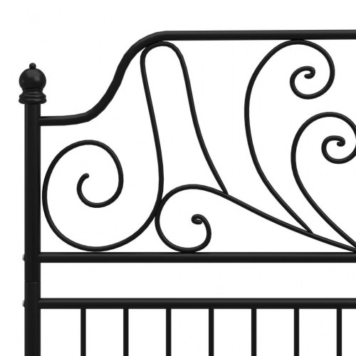 Sengestel 120x200 cm metal sort