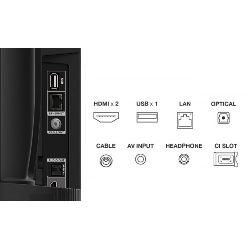 TCL S54 32S5400A 32" HD Smart TV – Android TV, mørk sølv