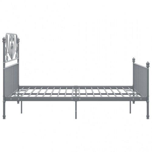Sengeramme i metal 140 x 200 cm - grå, med lamelbund