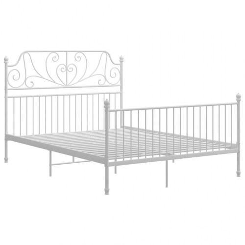 Sengestel i metal 160 x 200 cm - hvid dobbeltseng
