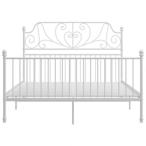 Sengestel i metal 160 x 200 cm - hvid dobbeltseng