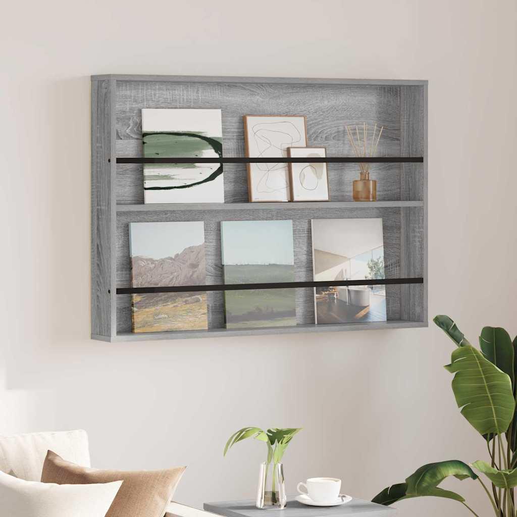 Magasin Rack Med Hylde Konstrueret Træ - Grå sonoma-eg / 100 x 12 x 70 cm