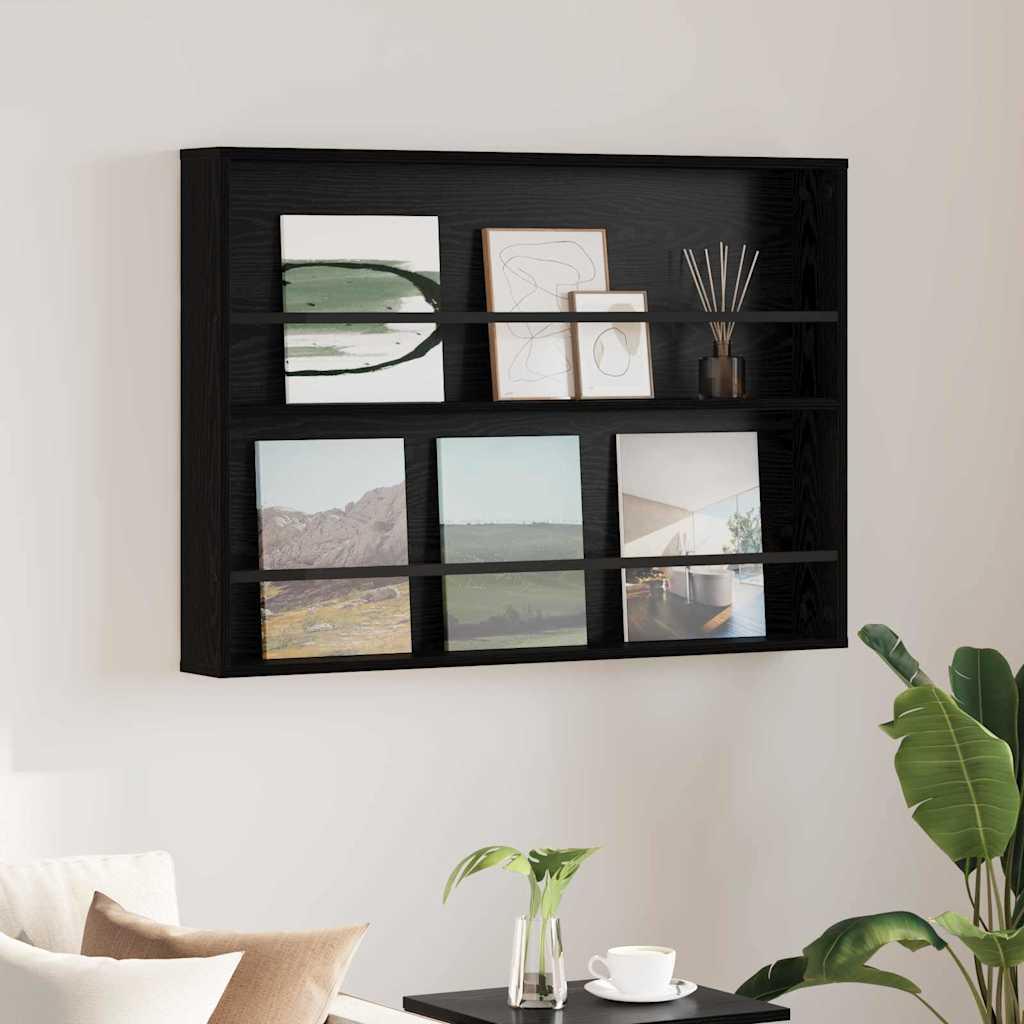 Magasin Rack Med Hylde Konstrueret Træ - Sort eg / 100 x 12 x 70 cm