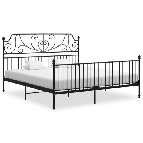 Sengestel i metal 180 × 200 cm - sort dobbeltseng