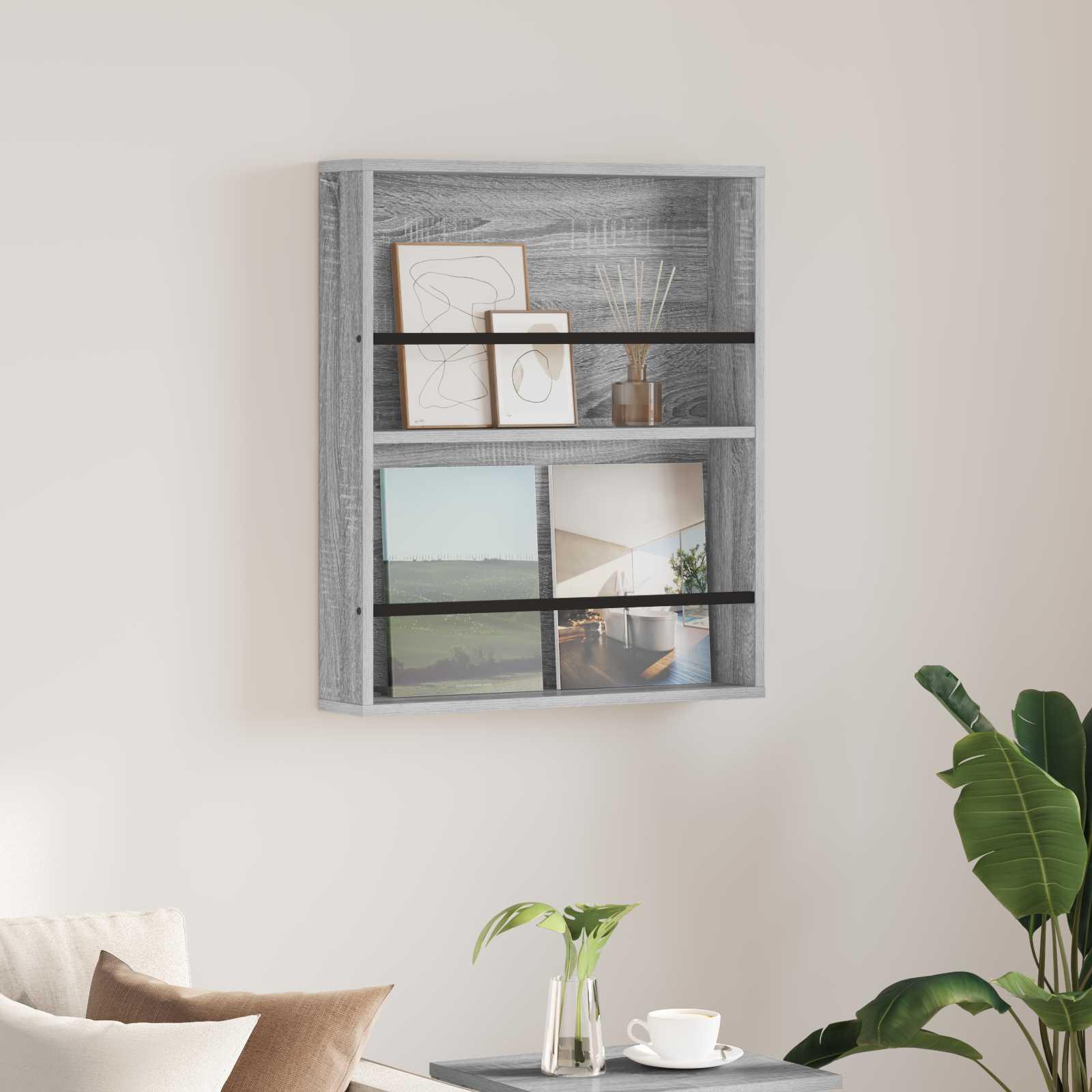 Magasin Rack Grå Sonoma 60 x 12 x 70 cm Konstrueret træ
