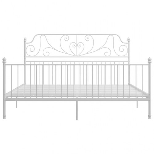 Sengestel i metal 180 × 200 cm - hvid dobbeltseng
