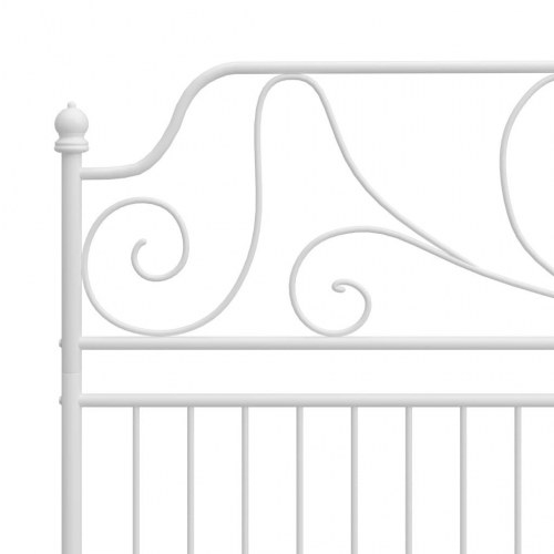 Sengestel i metal 180 × 200 cm - hvid dobbeltseng