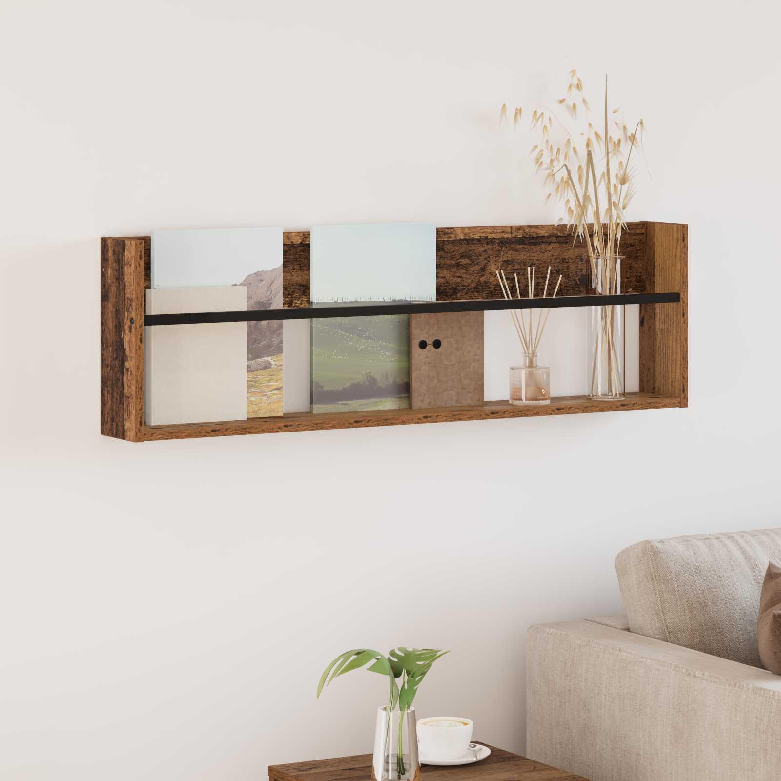 Magasin Rack Gammelt træ 100 x 12 x 30 cm Konstrueret træ