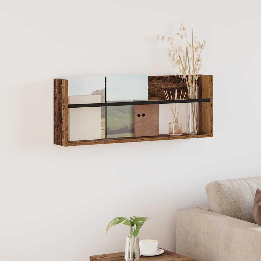 Magasin Rack Gammelt træ 80 x 12 x 30 cm Konstrueret træ