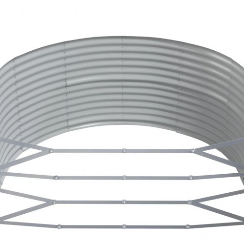 Plantekasse højbed 367 × 140 × 68 cm - galvaniseret stål, brun