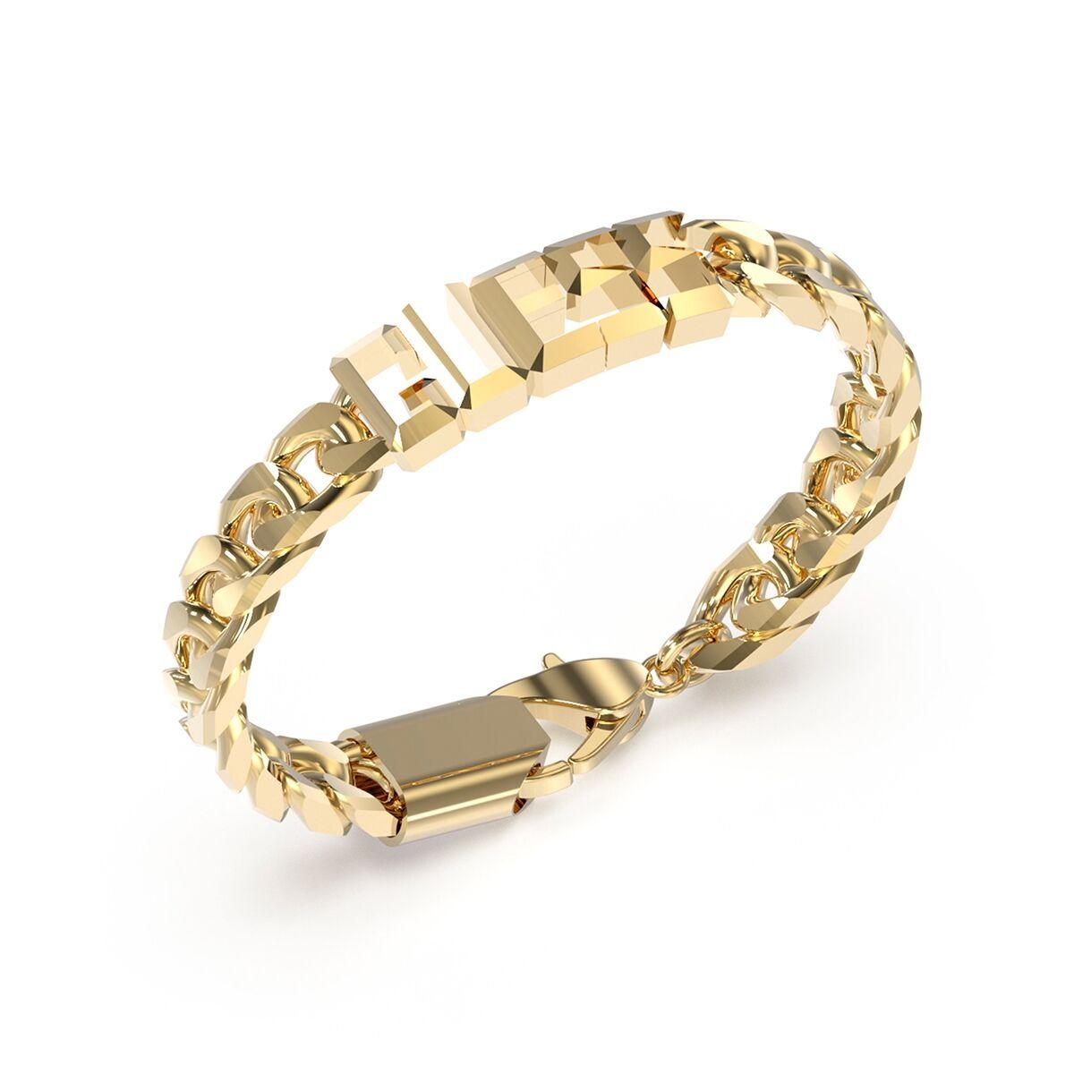 Guess armbånd til mænd - JUXB03205JWYGBKS, metal, gylden