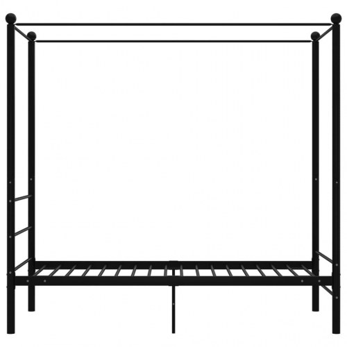 Sengestel til himmelseng 100×200 cm - metal, sort