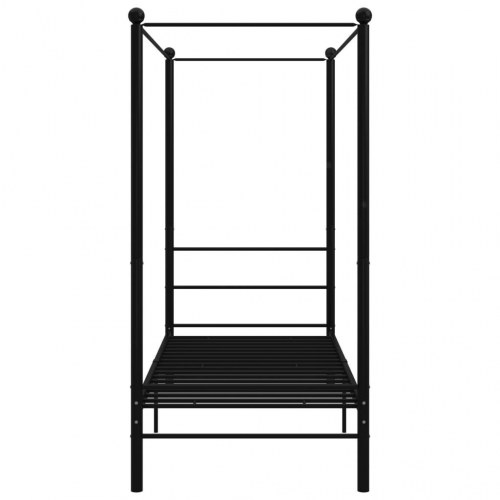 Sengestel til himmelseng 100×200 cm - metal, sort