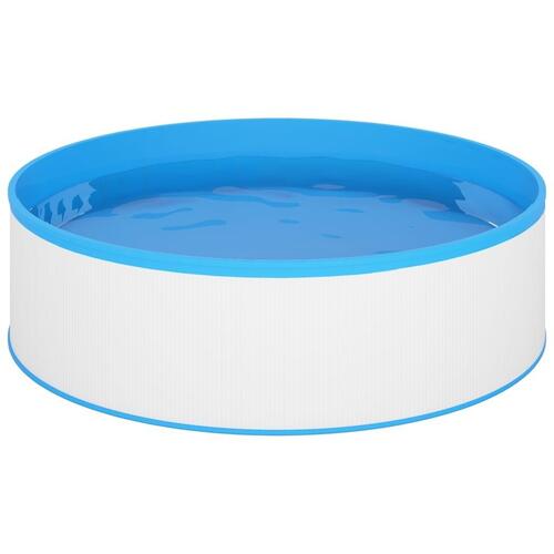 Splasher pool med hængende skimmer og pumpe 350x90 cm hvid