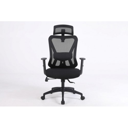 Activejet T5 ergonomisk kontorstol - sort mesh, justerbar
