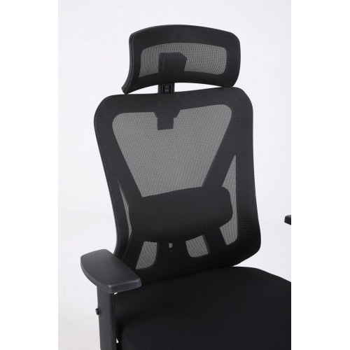 Activejet T5 ergonomisk kontorstol - sort mesh, justerbar