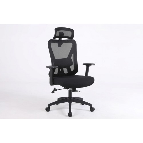 Activejet T5 ergonomisk kontorstol - sort mesh, justerbar