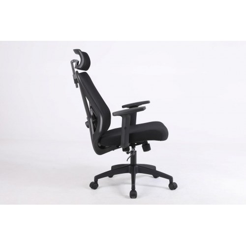 Activejet T5 ergonomisk kontorstol - sort mesh, justerbar
