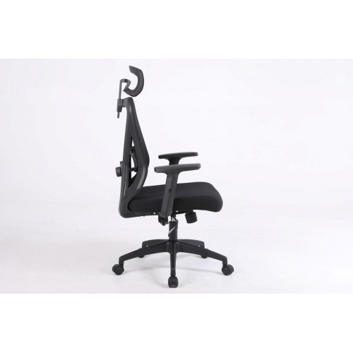 Activejet T5 ergonomisk kontorstol - sort mesh, justerbar