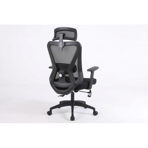 Activejet T5 ergonomisk kontorstol - sort mesh, justerbar