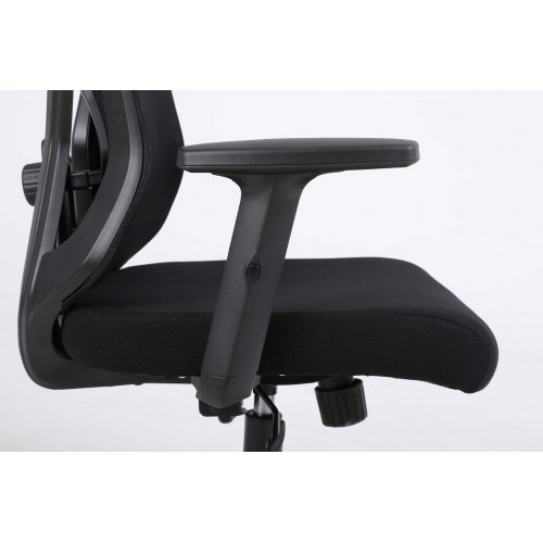 Activejet T5 ergonomisk kontorstol - sort mesh, justerbar