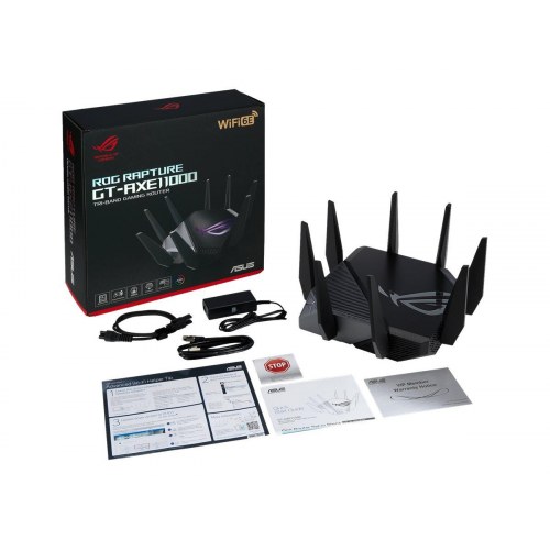 ASUS ROG Rapture GT-AXE11000 trådløs router – Wi‑Fi 6E, 2,5GbE