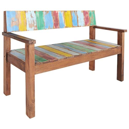 Bænk 115 cm massivt genbrugstræ