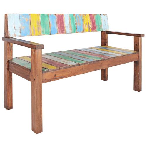 Bænk 115 cm massivt genbrugstræ