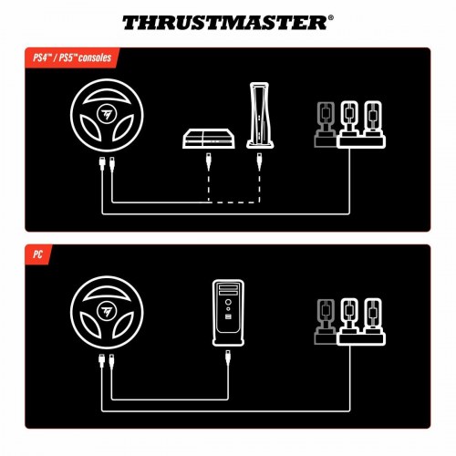 Thrustmaster T128-P Ferrari 296 GTB rat og pedaler - PS4/PS5 (sort)