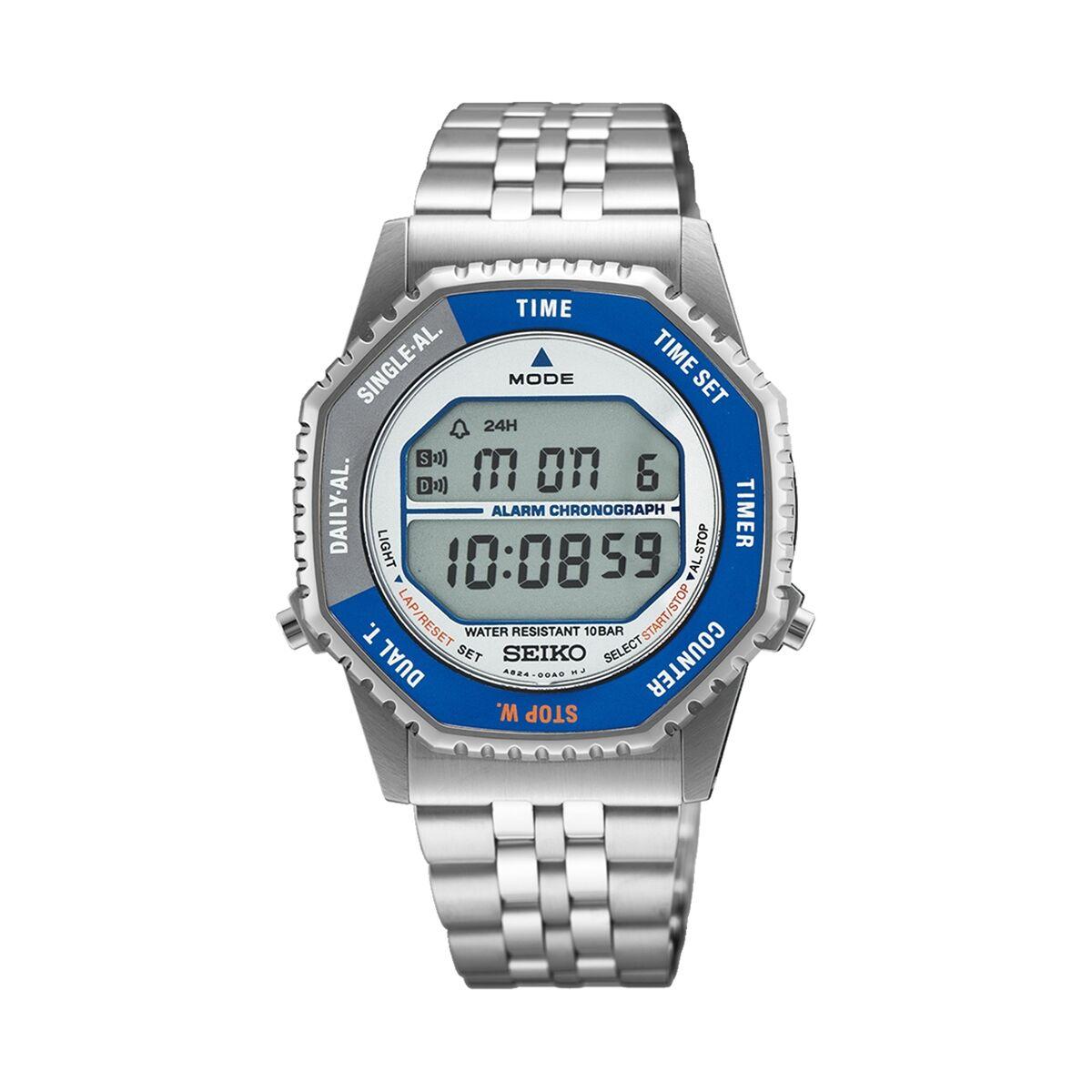 Seiko SMGG21P1 digitalt herreur - sølvfarvet armbåndsur