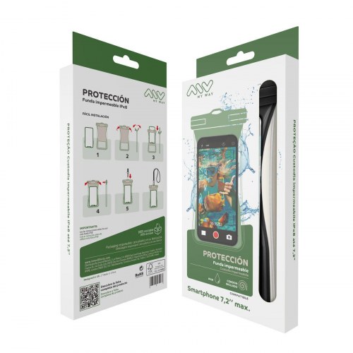 Myway Floating vandtæt mobilpose - sort, universal op til 7,2"