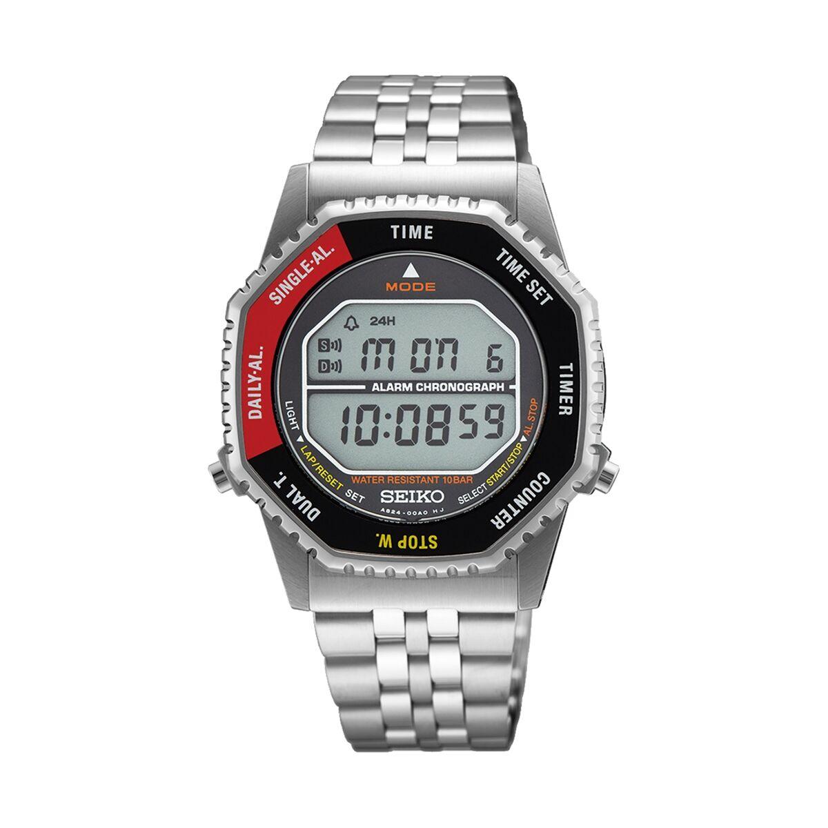 Seiko SMGG19P1 herreur - digitalt armbåndsur i sølv