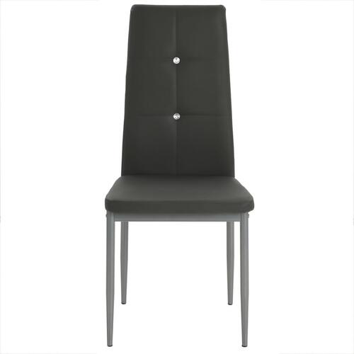 Spisebordsstole 6 stk. kunstlæder grå