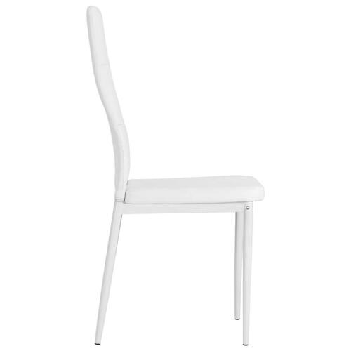 Spisebordsstole 6 stk. kunstlæder hvid