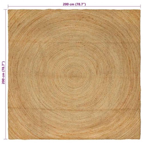 Tæppe Brun 200 x 200 cm Jute