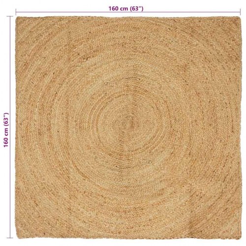 Tæppe Brun 160 x 160 cm Jute