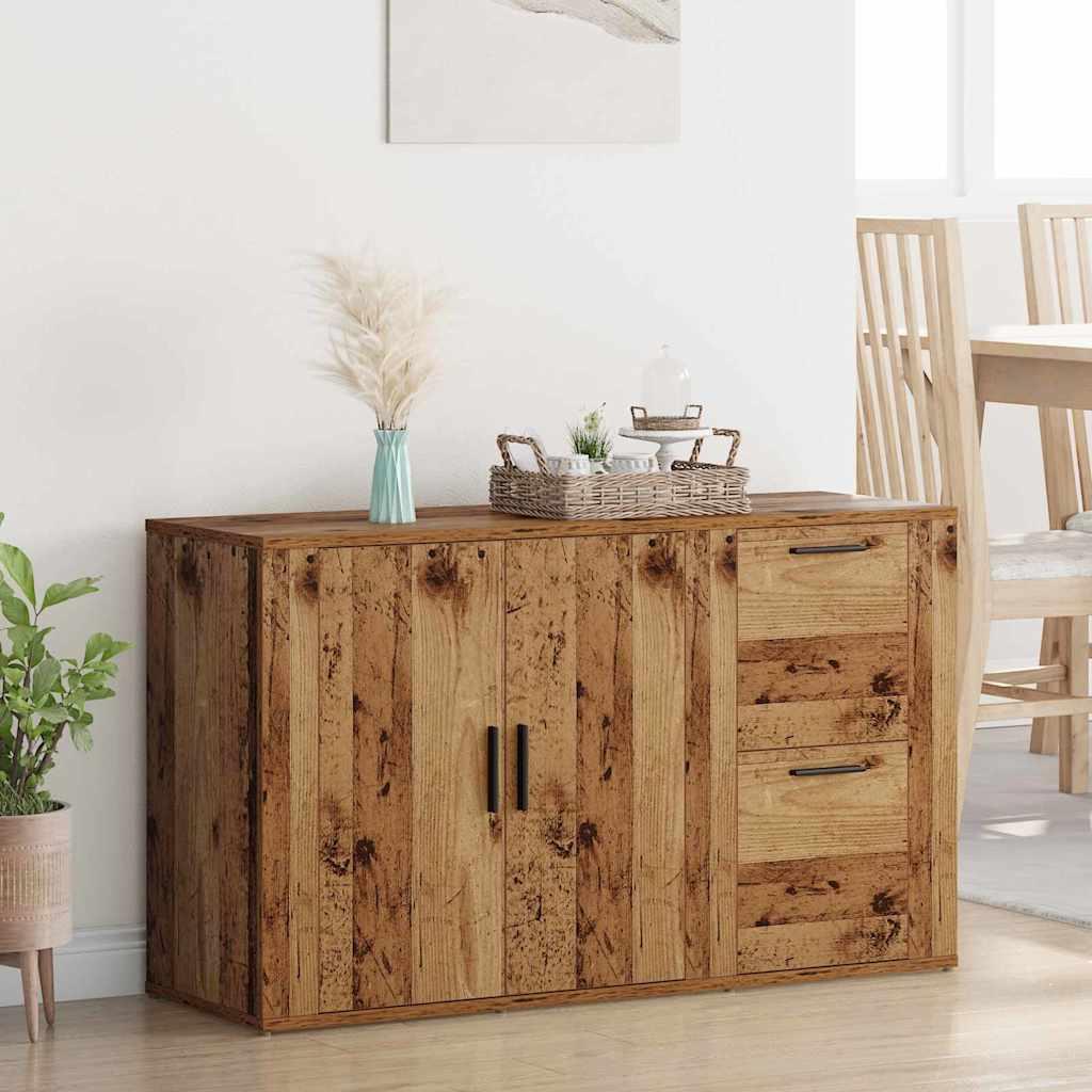 Sideboard/skænk i gammelt trælook - konstrueret træ, 100 × 33 × 59,5 cm