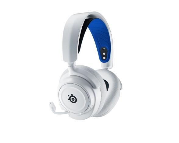SteelSeries Arctis Nova 7P trådløst gaming-headset - hvid/blå billede
