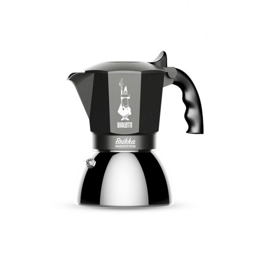 Bialetti Brikka Induction – mokkakande til induktion, sort/blank stål