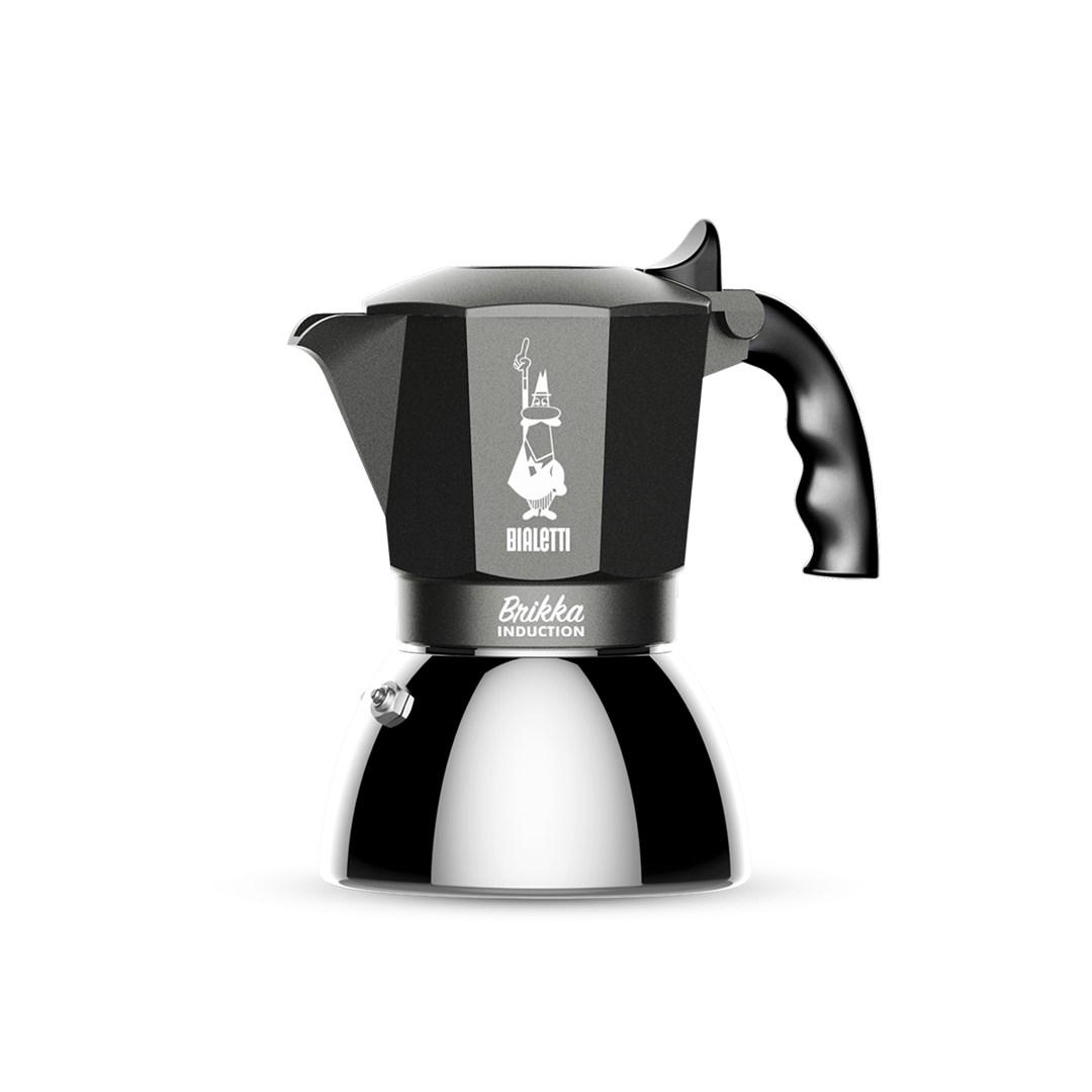 Bialetti Brikka Induction – mokkakande til induktion, sort/blank stål