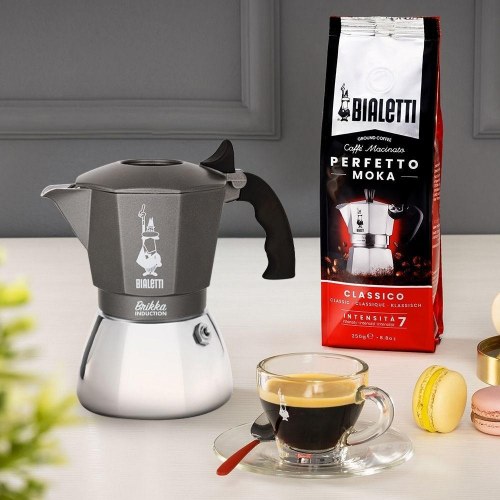 Bialetti Brikka Induction – mokkakande til induktion, sort/blank stål