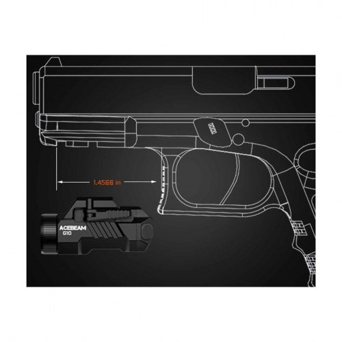 AceBeam G10 lommelygte – sort, LED, 600 lm, IP68