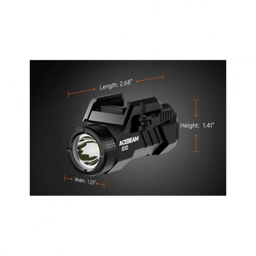 AceBeam G10 lommelygte – sort, LED, 600 lm, IP68