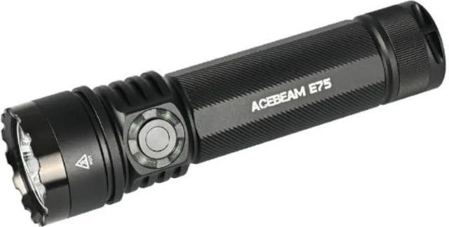 AceBeam E75 lommelygte 5000 K sort, 4.500 lm, IP68